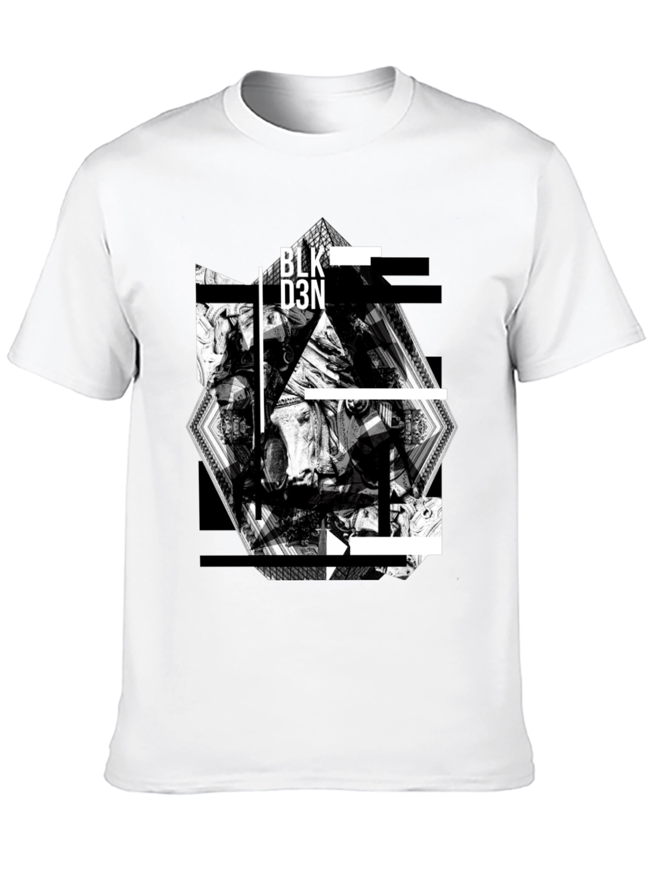 Abstract Graphic Print Black T-Shirt
