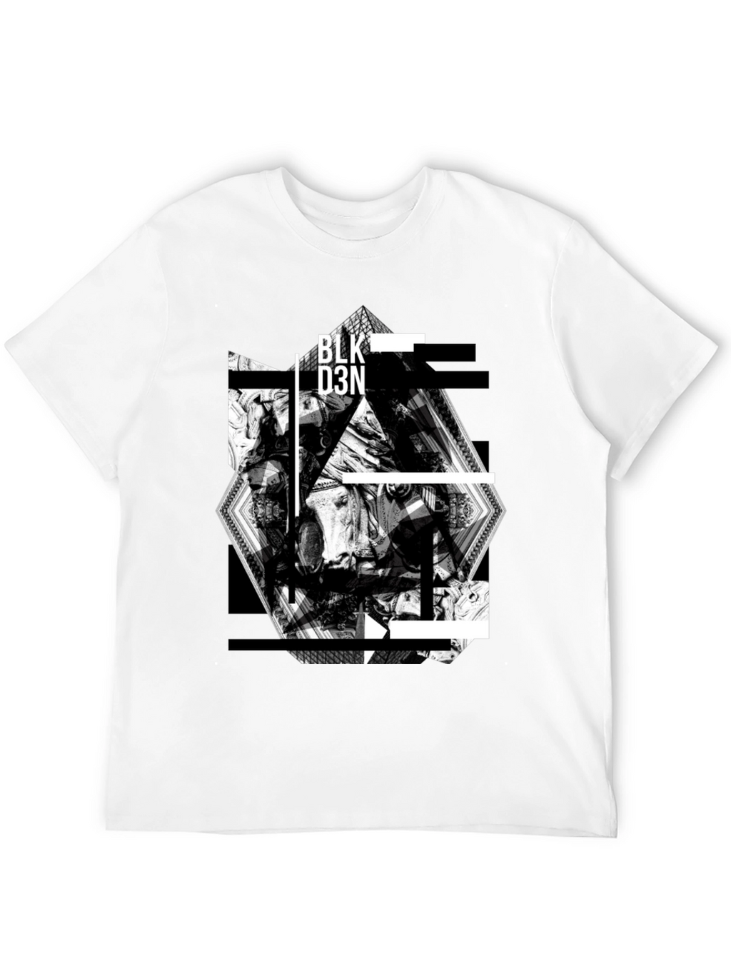 Abstract Graphic Print Black T-Shirt