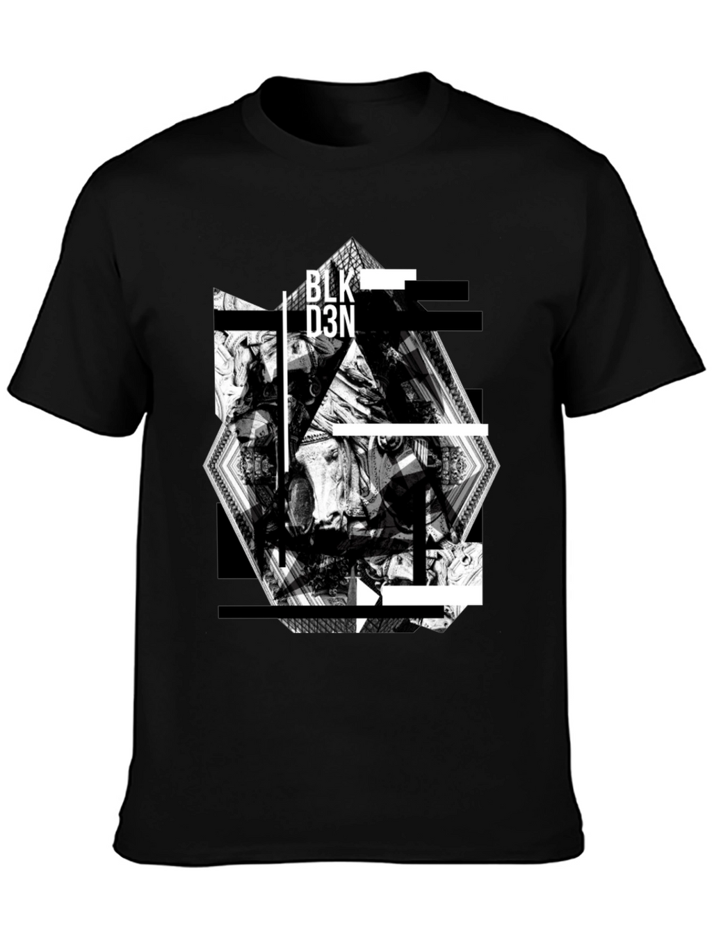 Abstract Graphic Print Black T-Shirt
