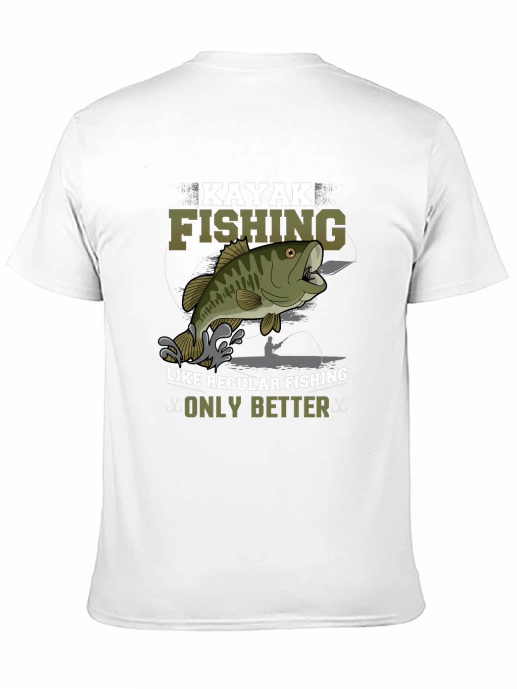 Kayak Fishing Graphic Tee - Only Better Black T-Shirt