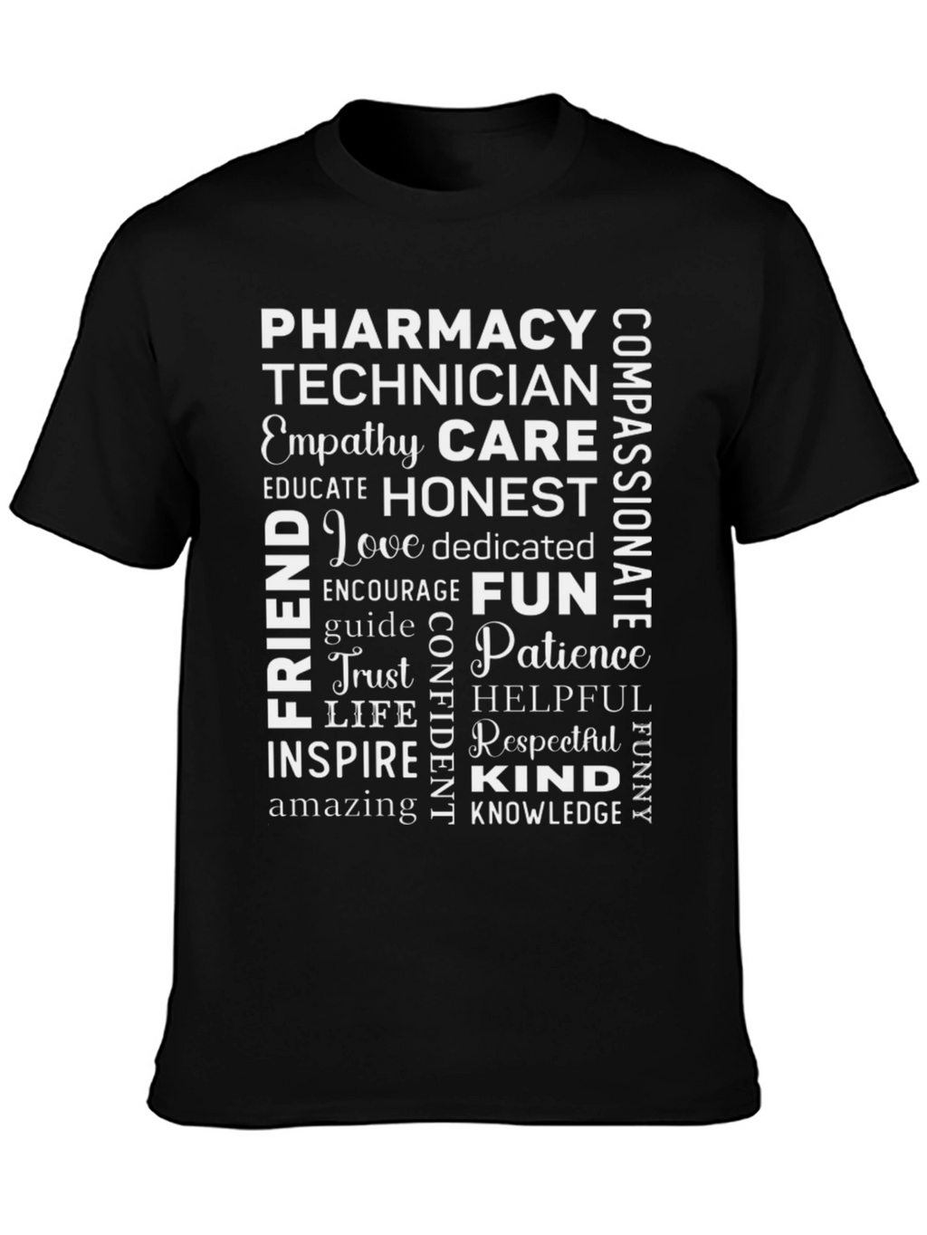 Pharmacy Technician Word Art T-Shirt