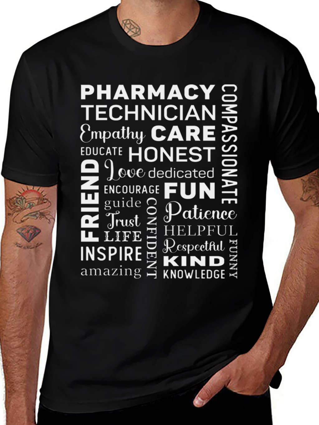 Pharmacy Technician Word Art T-Shirt
