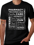 Pharmacy Technician Word Art T-Shirt