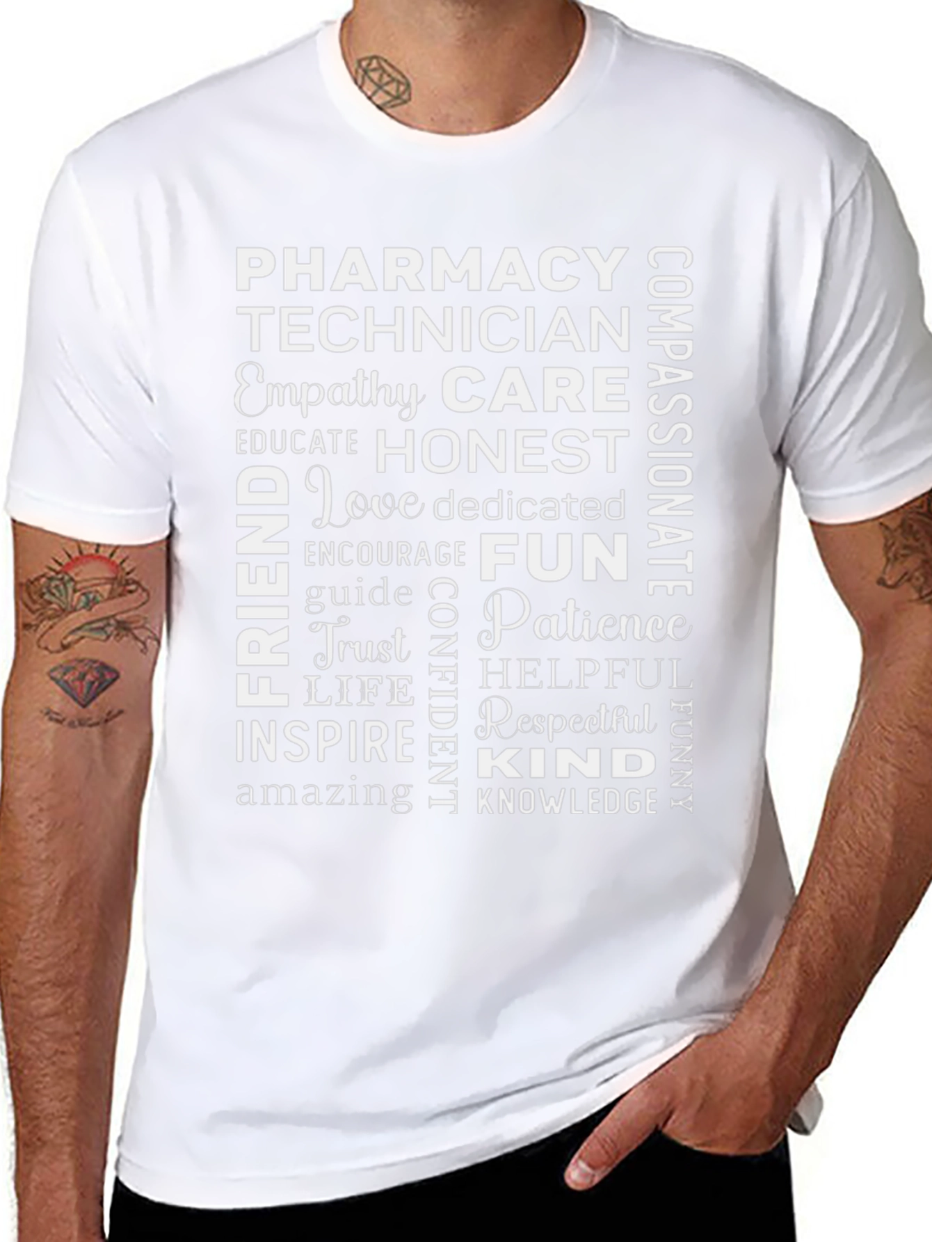 Pharmacy Technician Word Art T-Shirt