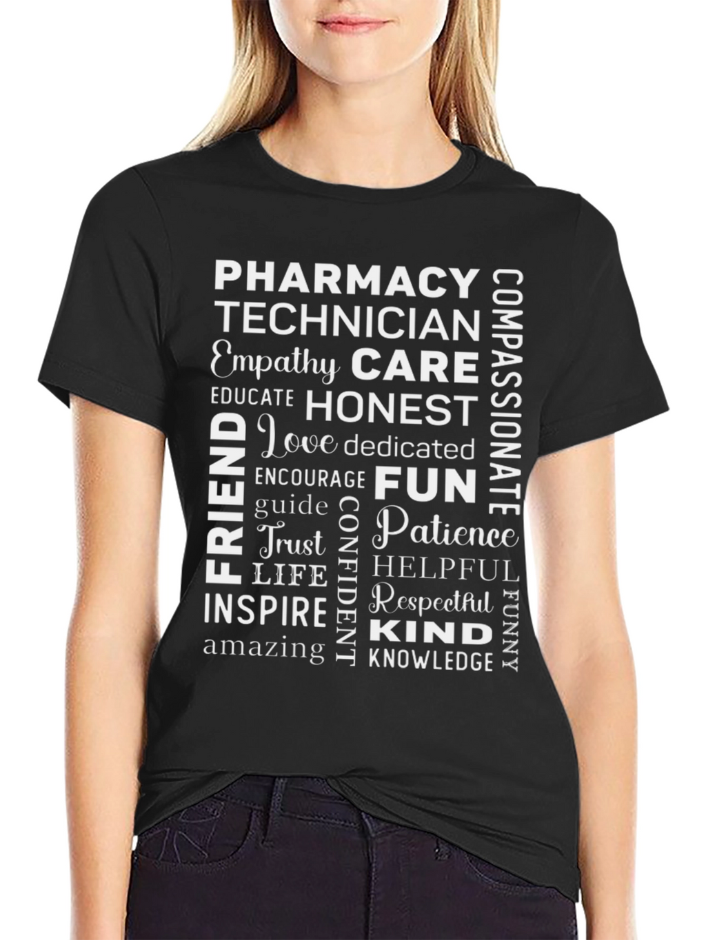 Pharmacy Technician Word Art T-Shirt