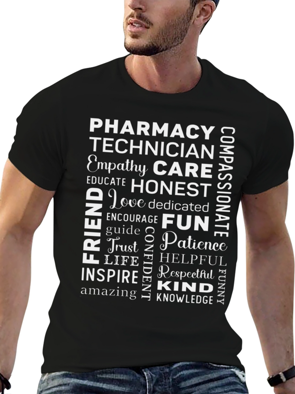 Pharmacy Technician Word Art T-Shirt