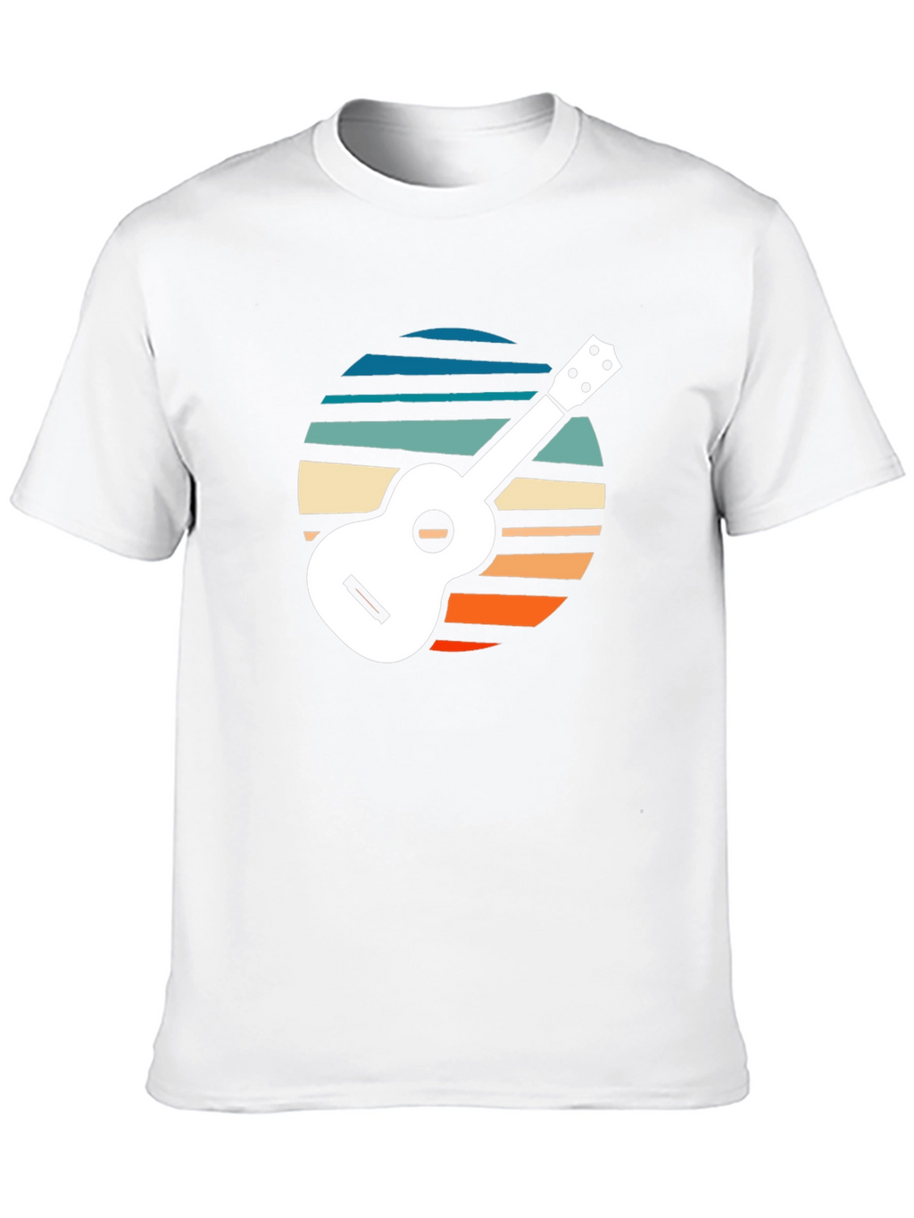 Retro Ukulele Sunset Graphic Tee