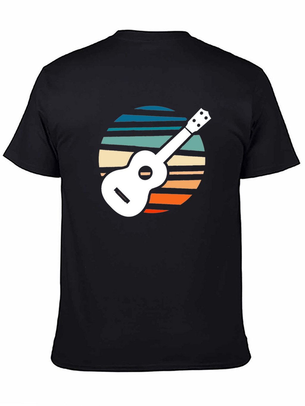Retro Ukulele Sunset Graphic Tee