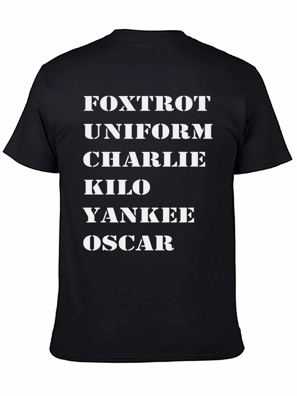 Phonetic Alphabet Black T-Shirt