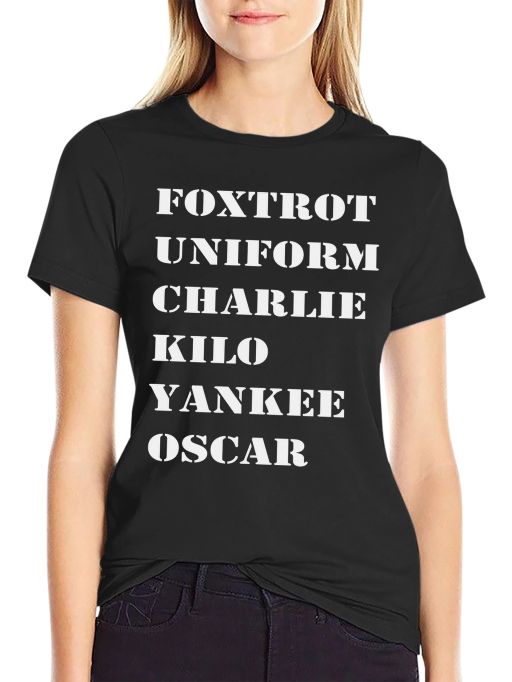 Phonetic Alphabet Black T-Shirt