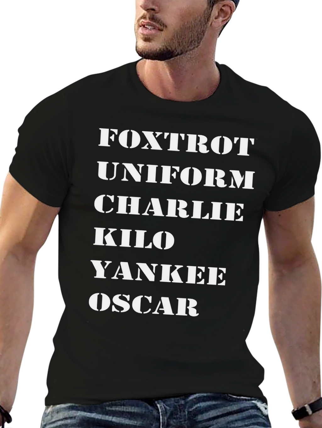 Phonetic Alphabet Black T-Shirt