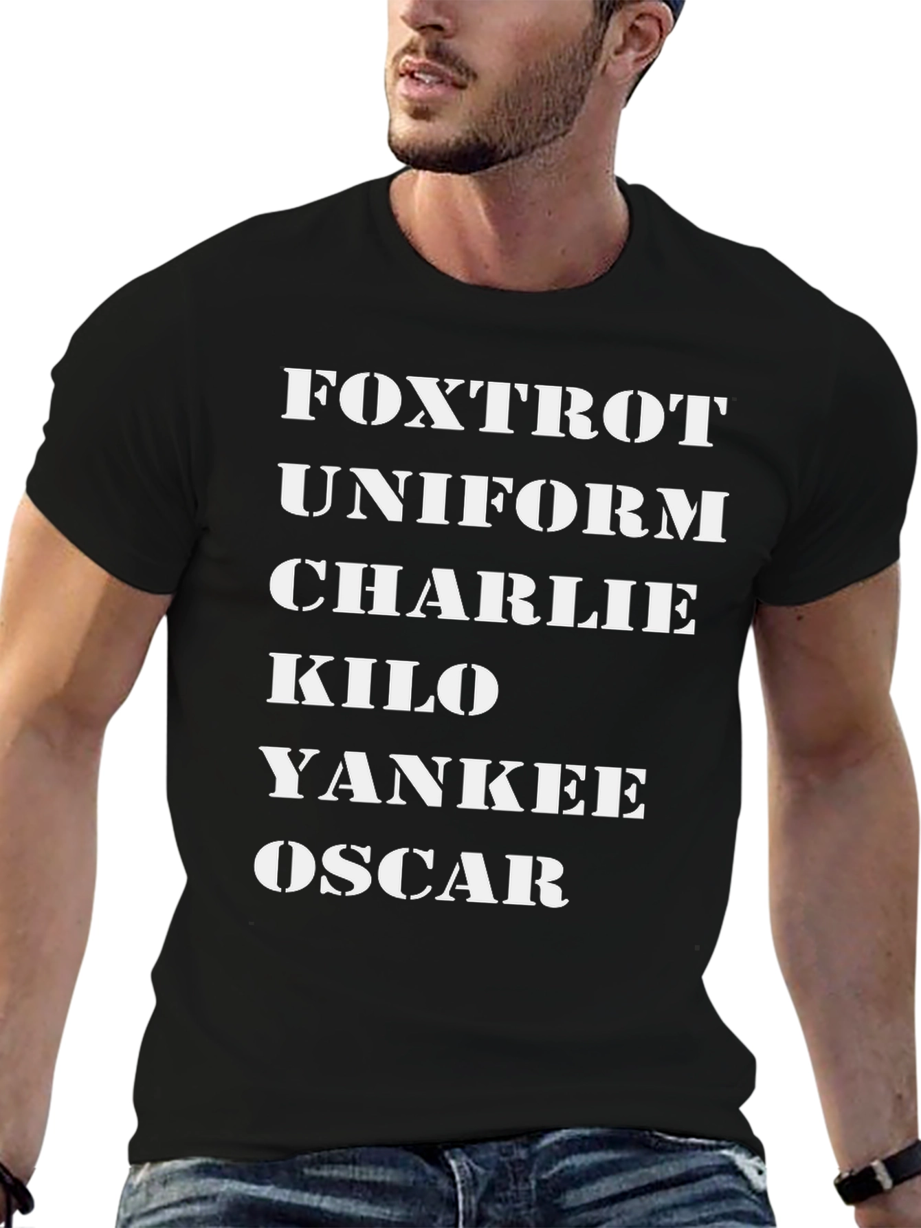 Phonetic Alphabet Black T-Shirt