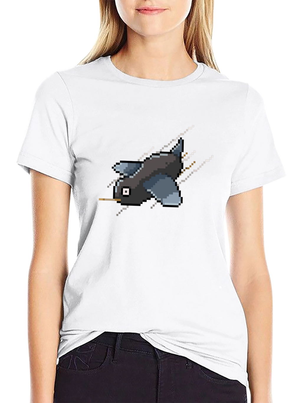 Pixel Bird Black T-Shirt - Retro Gaming Style