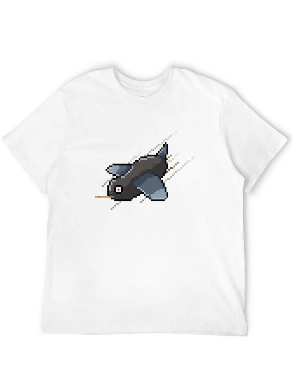 Pixel Bird Black T-Shirt - Retro Gaming Style