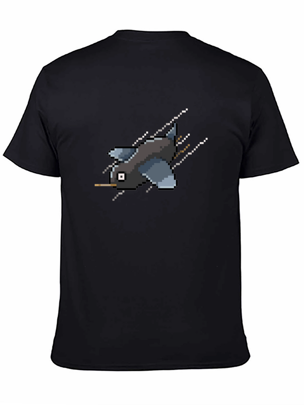 Pixel Bird Black T-Shirt - Retro Gaming Style