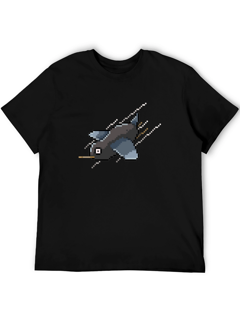 Pixel Bird Black T-Shirt - Retro Gaming Style