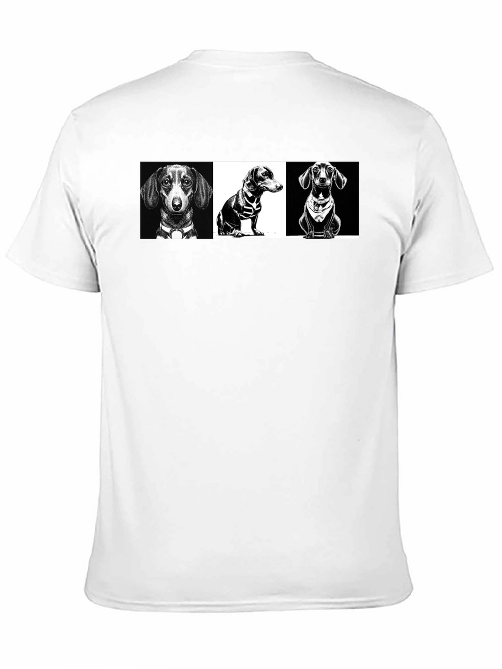 Dachshund Graphic Print T-Shirt - Black
