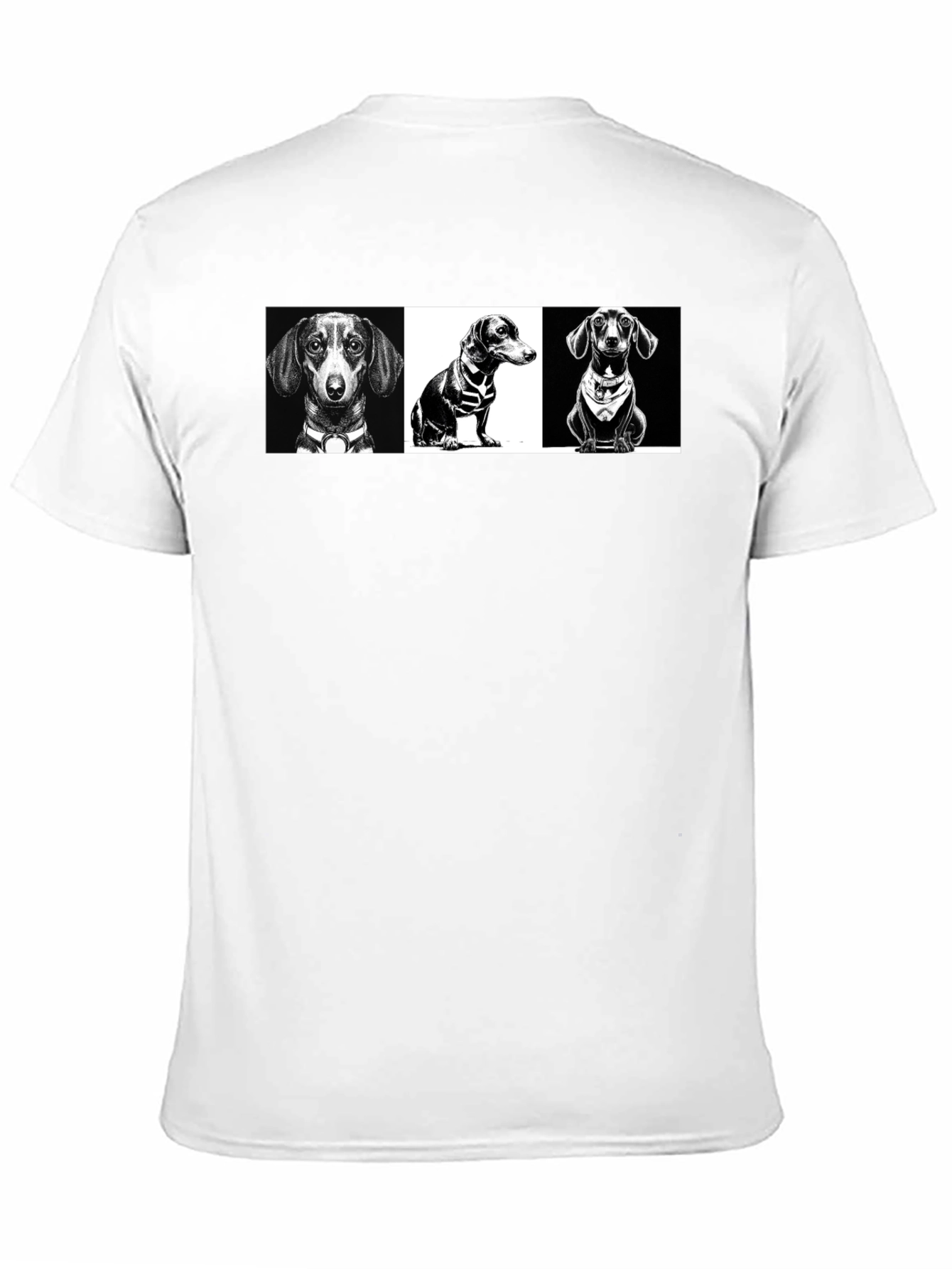 Dachshund Graphic Print T-Shirt - Black