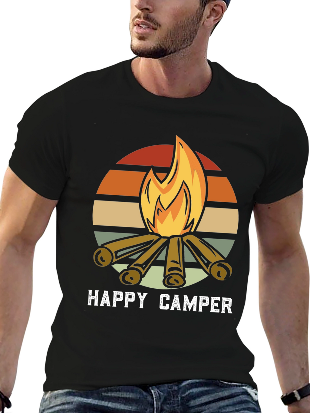 Happy Camper Retro Graphic Tee