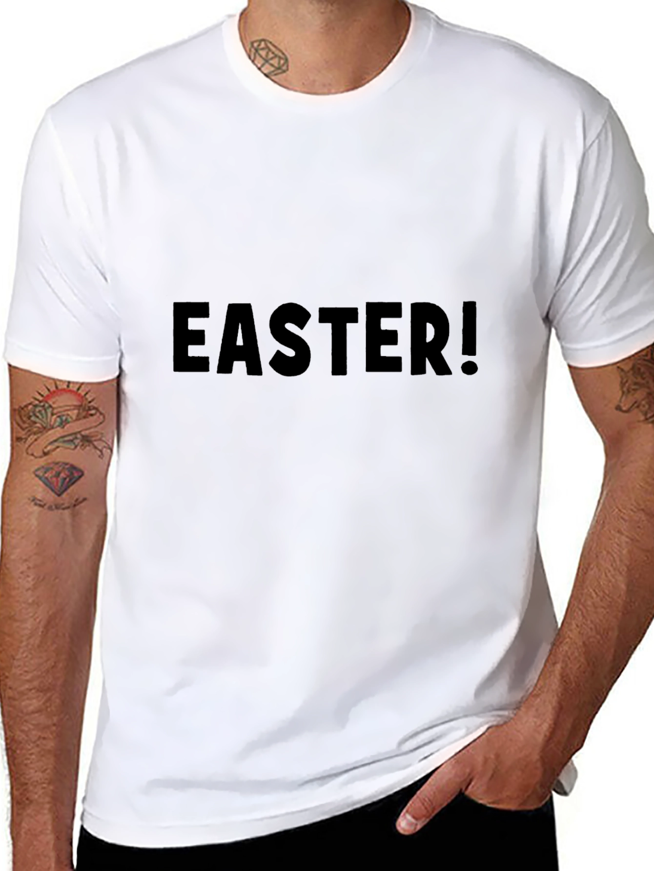 Mens Easter Graphic Tee - Black