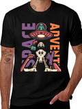 Space Adventure Skeleton Graphic T-Shirt