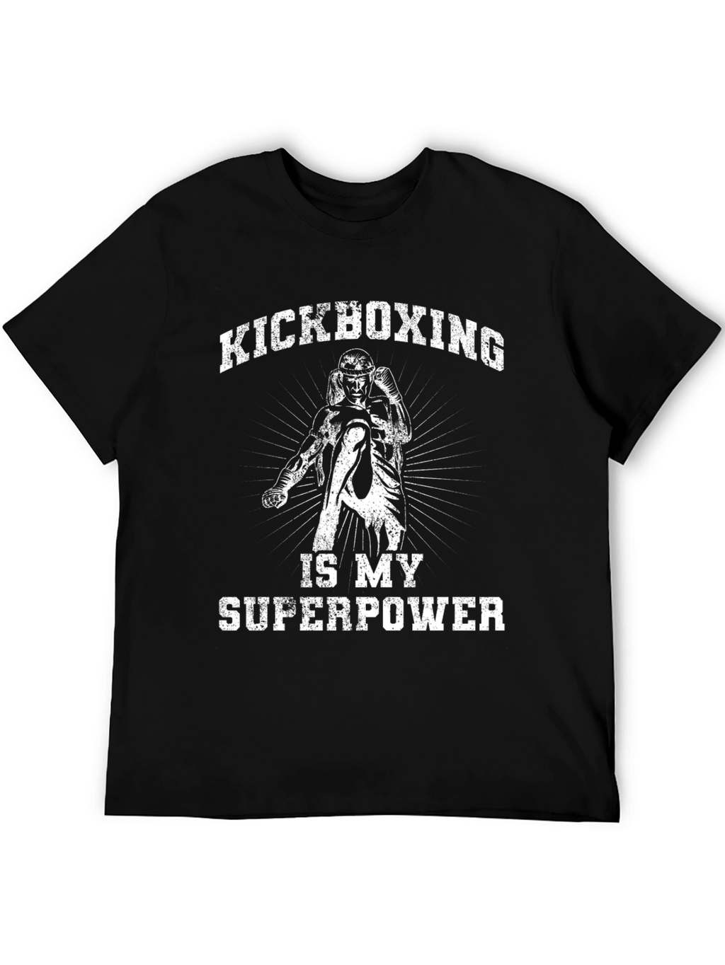 Kickboxing Superpower Black T-Shirt