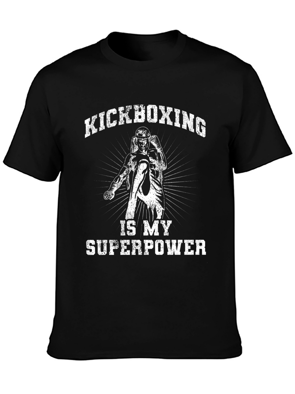 Kickboxing Superpower Black T-Shirt