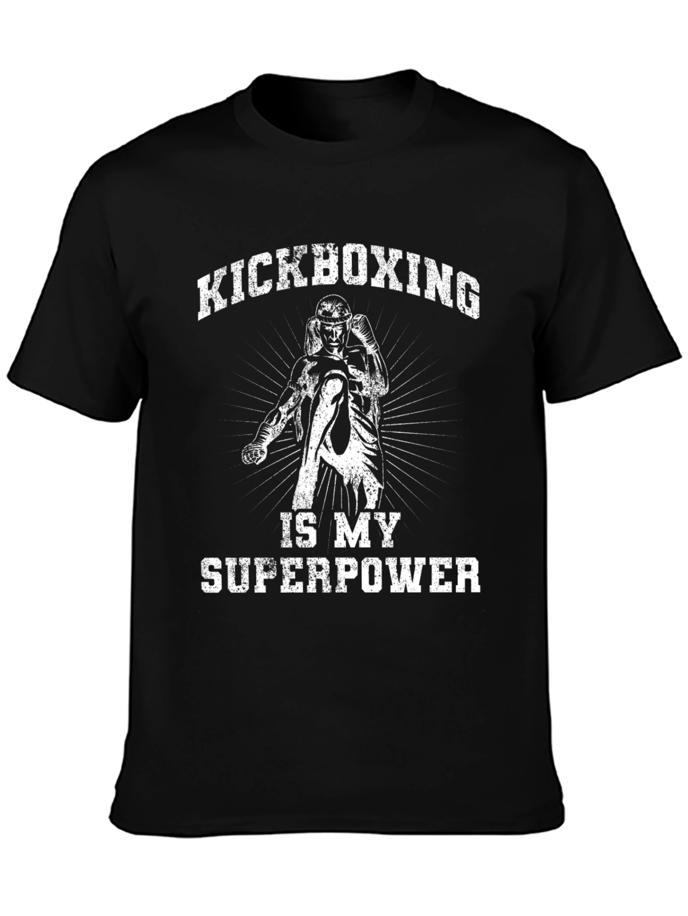 Kickboxing Superpower Black T-Shirt