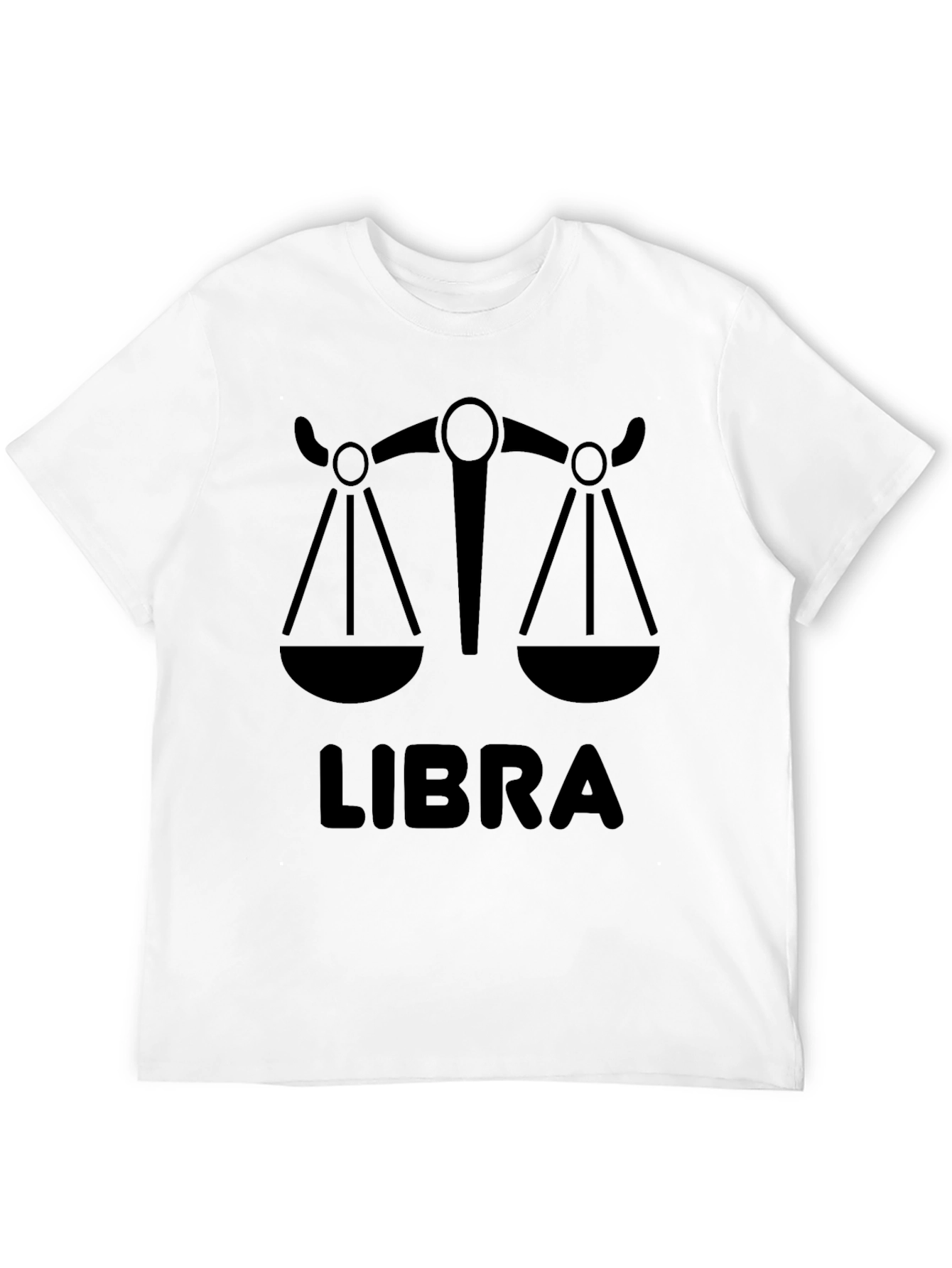 Libra Zodiac T-Shirt - Black Graphic Tee