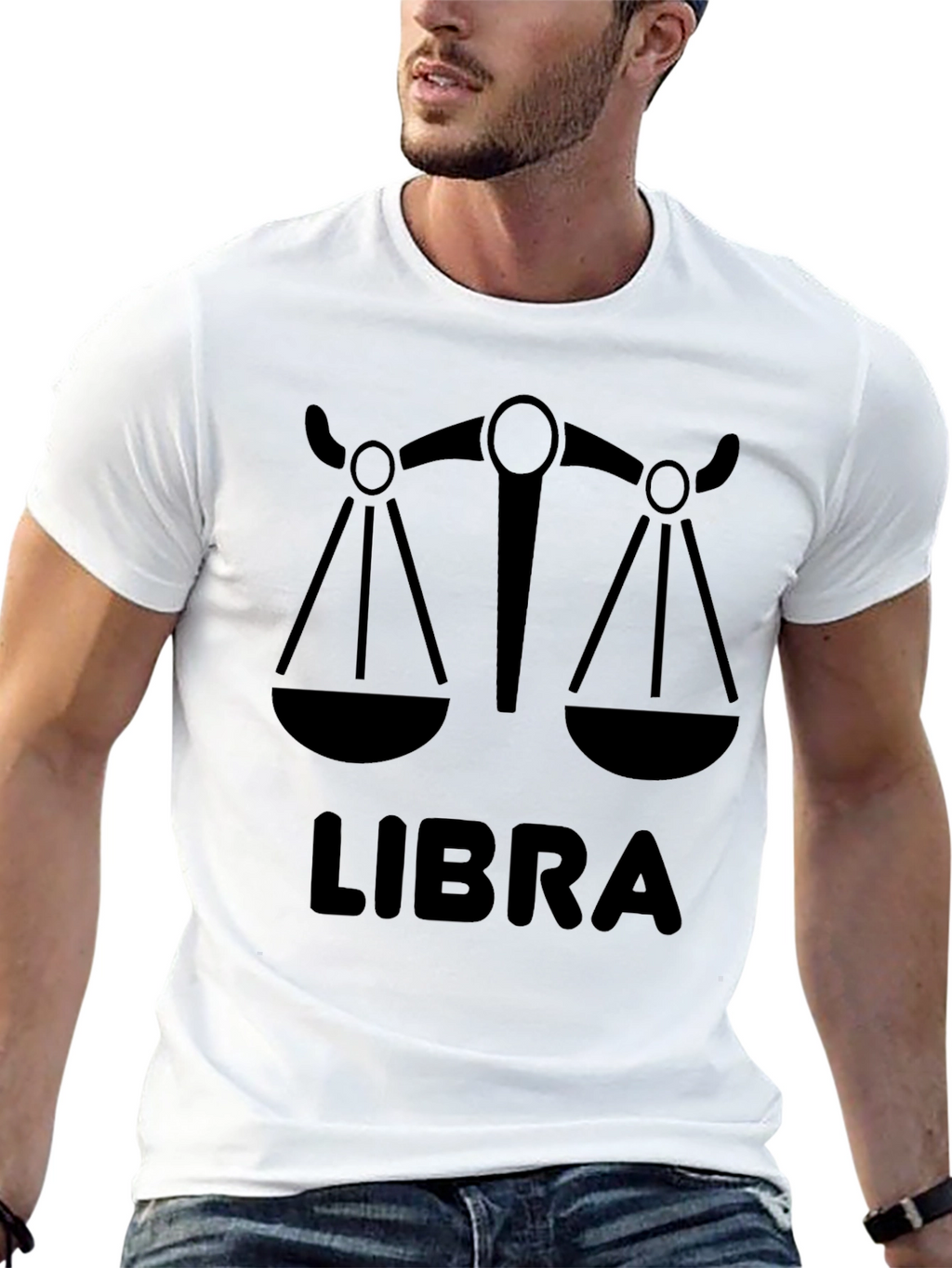 Libra Zodiac T-Shirt - Black Graphic Tee