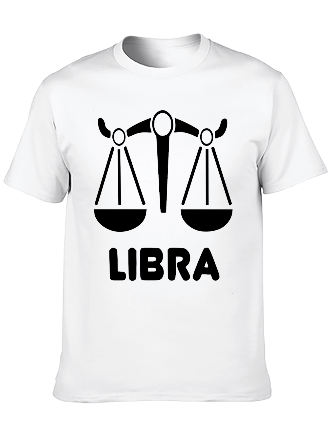 Libra Zodiac T-Shirt - Black Graphic Tee