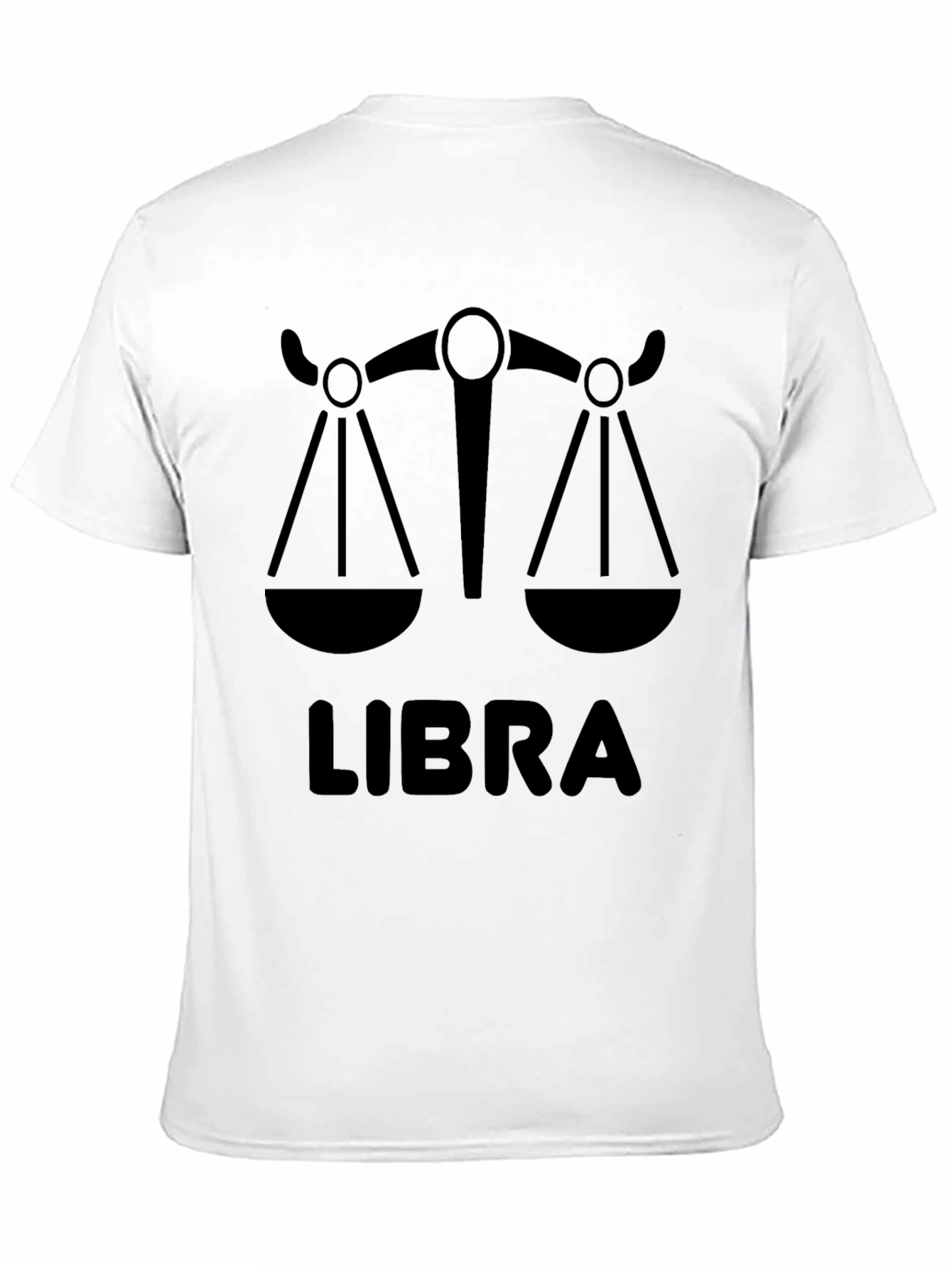 Libra Zodiac T-Shirt - Black Graphic Tee