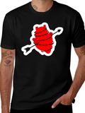 Heart with Arrow Barbed Wire Graphic T-Shirt