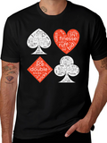 Bridge Card Suits Word Art Graphic T-Shirt