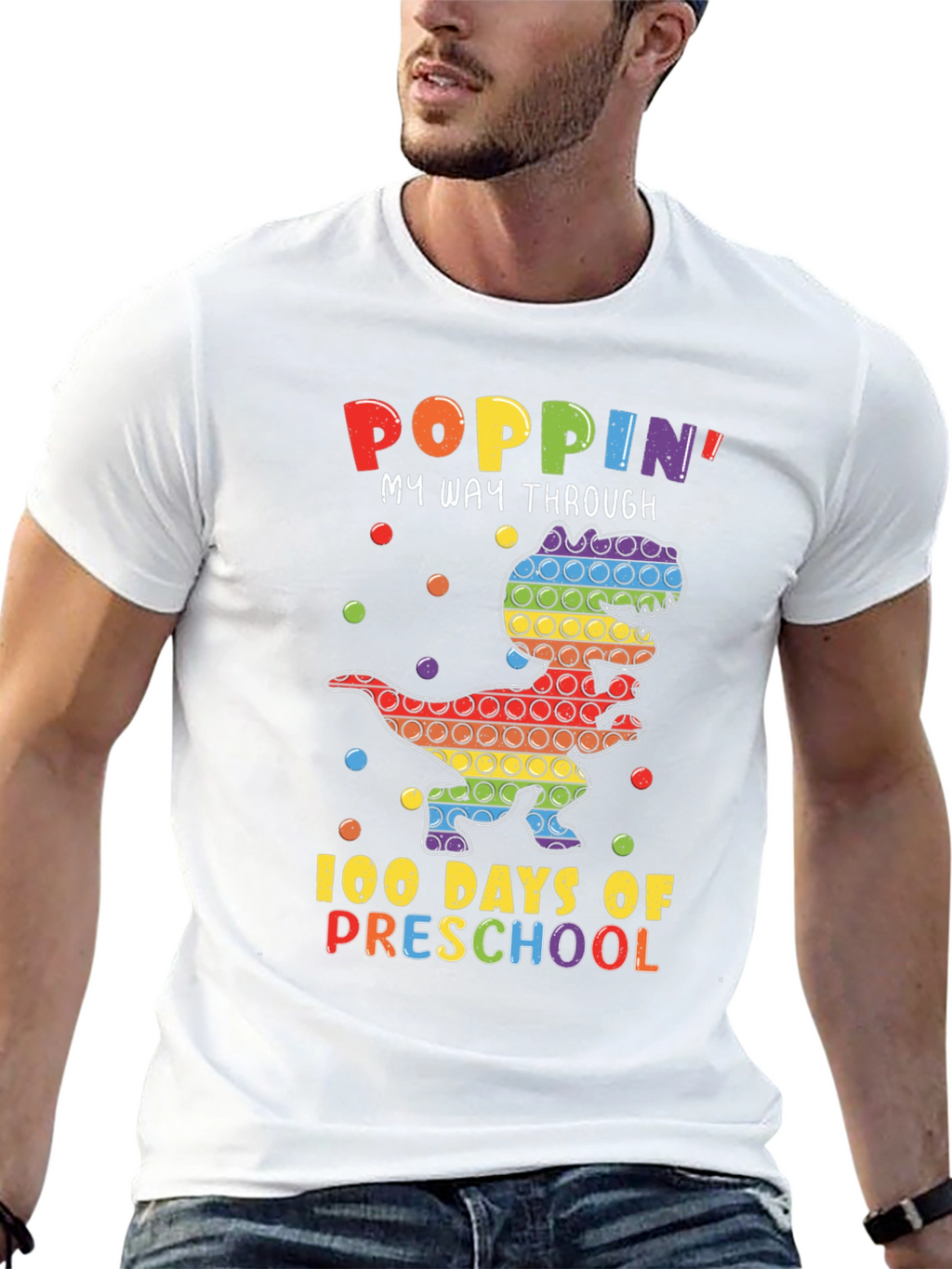 Poppin My Way Through 100 Days of Preschool T-Shirt