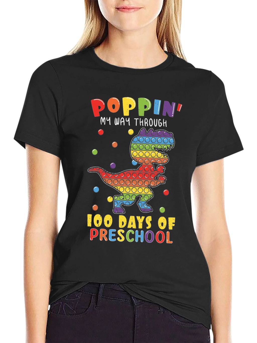 Poppin My Way Through 100 Days of Preschool T-Shirt