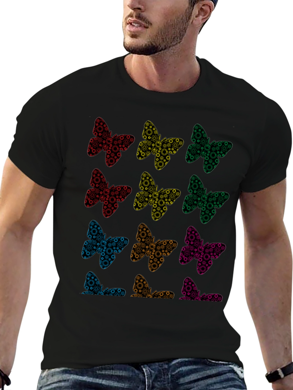 Butterfly Pattern T-Shirt | Unique Graphic Tee