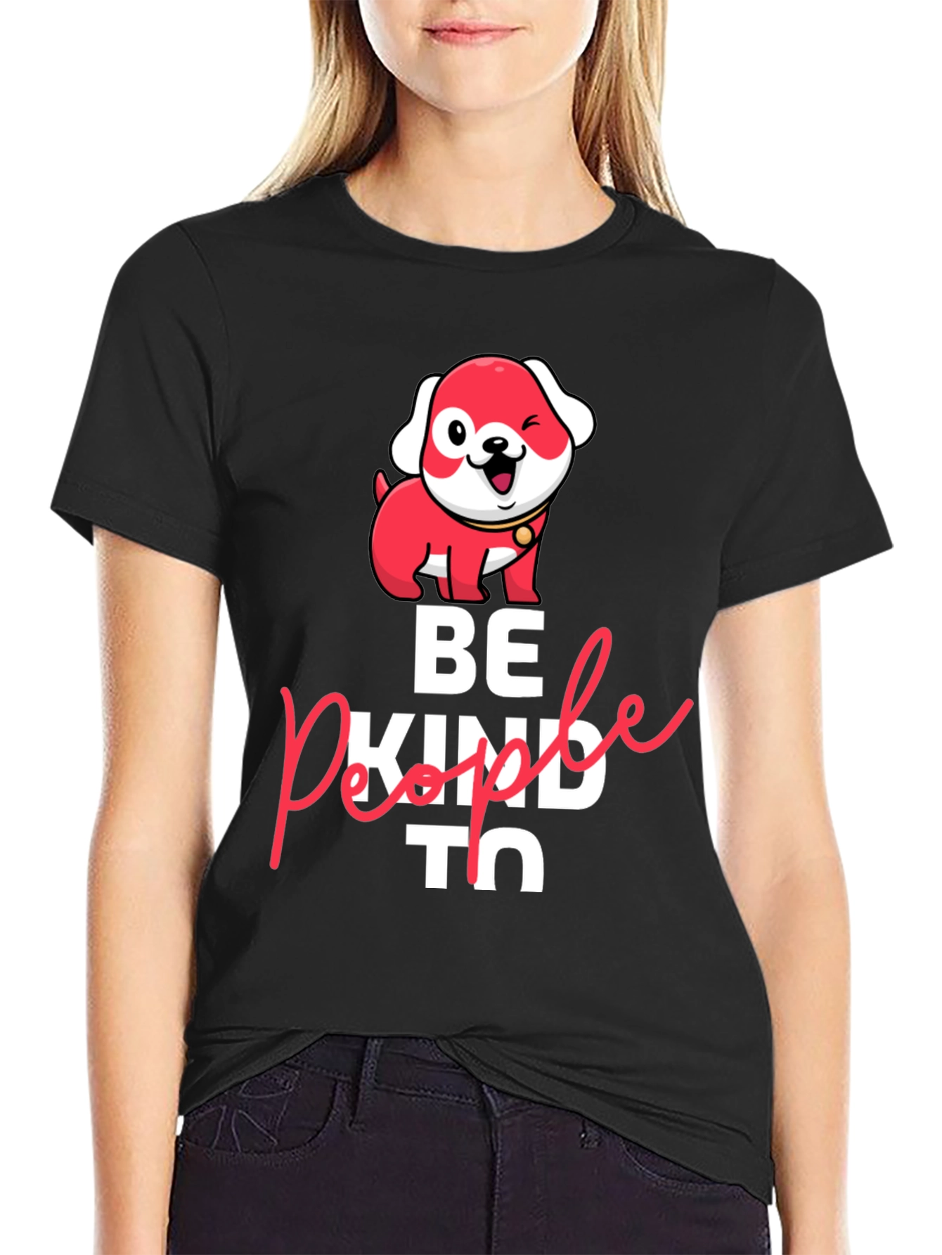 Be Kind To People Dog Graphic Tee