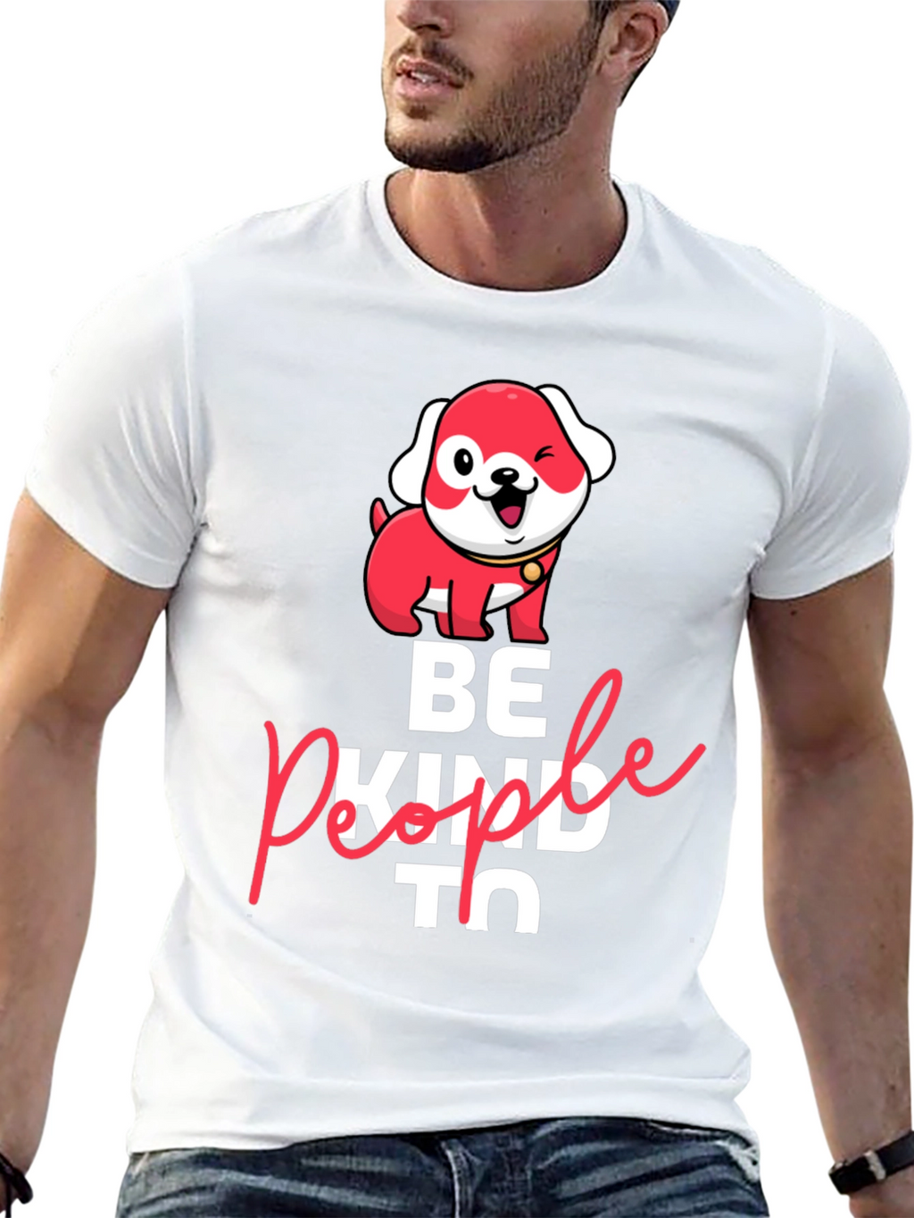 Be Kind To People Dog Graphic Tee