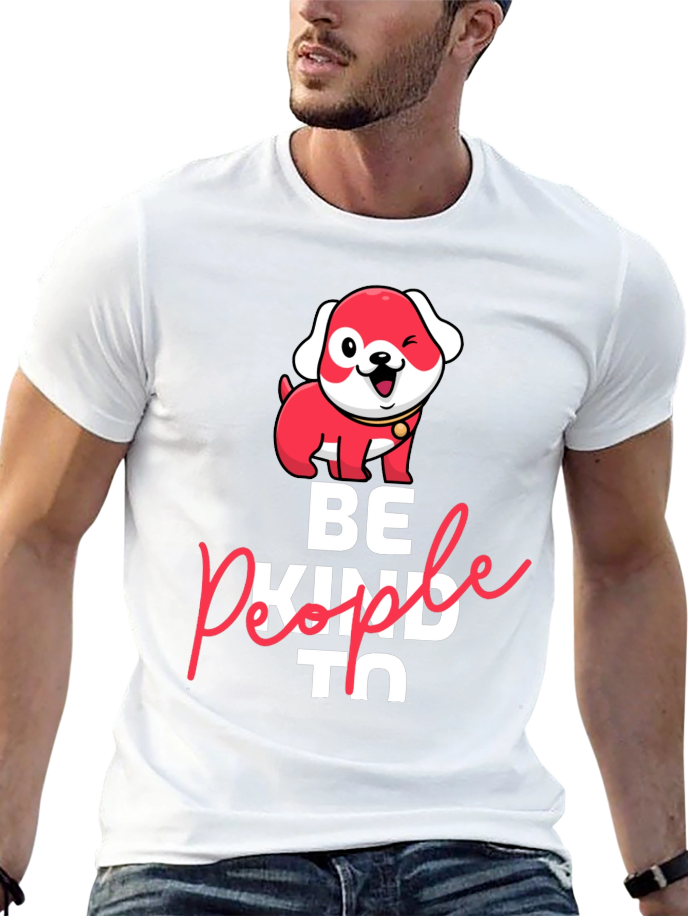 Be Kind To People Dog Graphic Tee