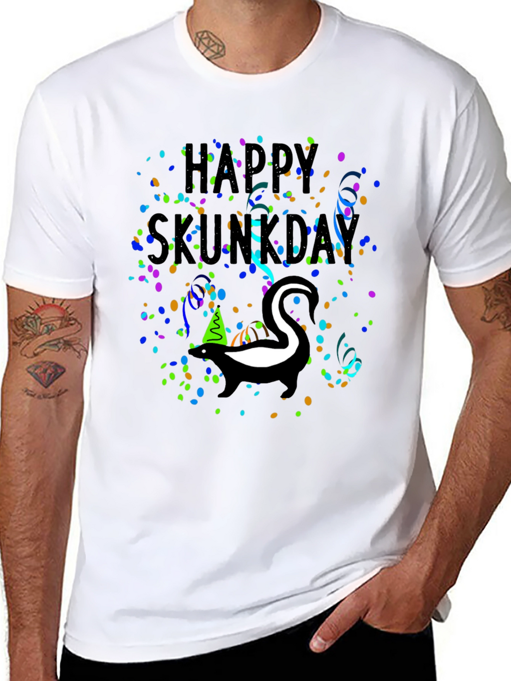 Happy Skunk Day Graphic T-Shirt