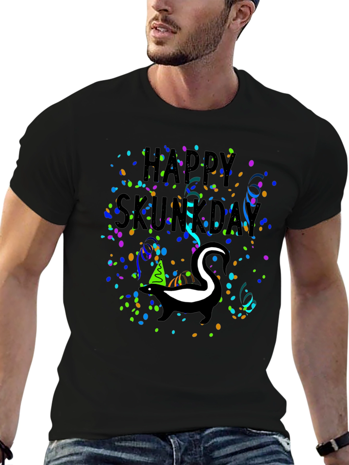 Happy Skunk Day Graphic T-Shirt