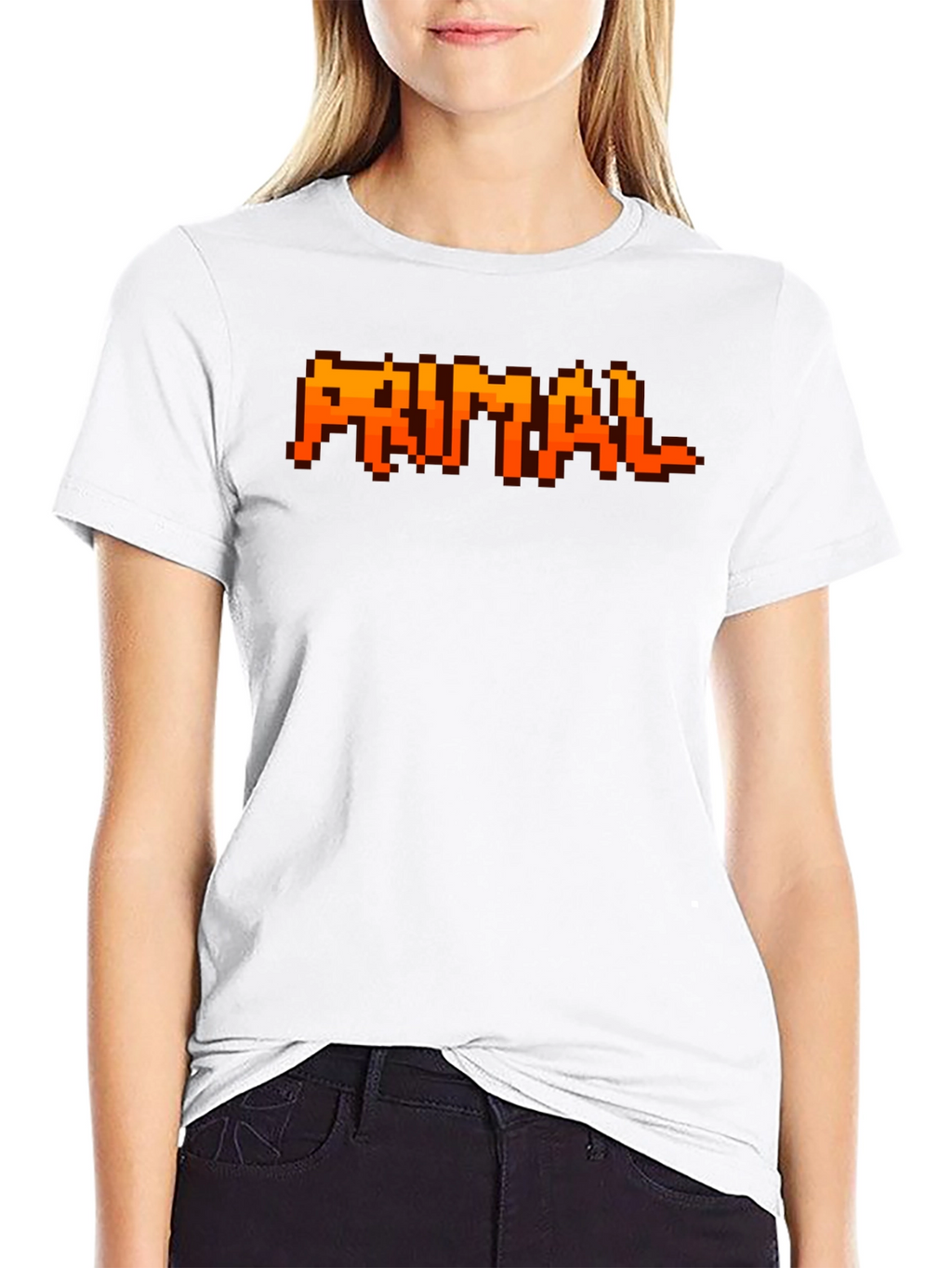 Primal Pixel T-Shirt - Retro Gaming Style