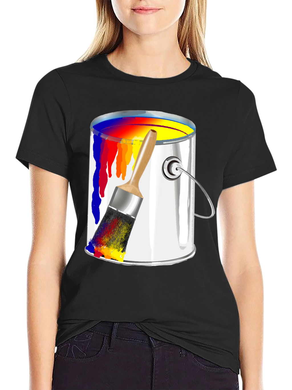 Paint Bucket & Brush Graphic Tee - Artist Inspired