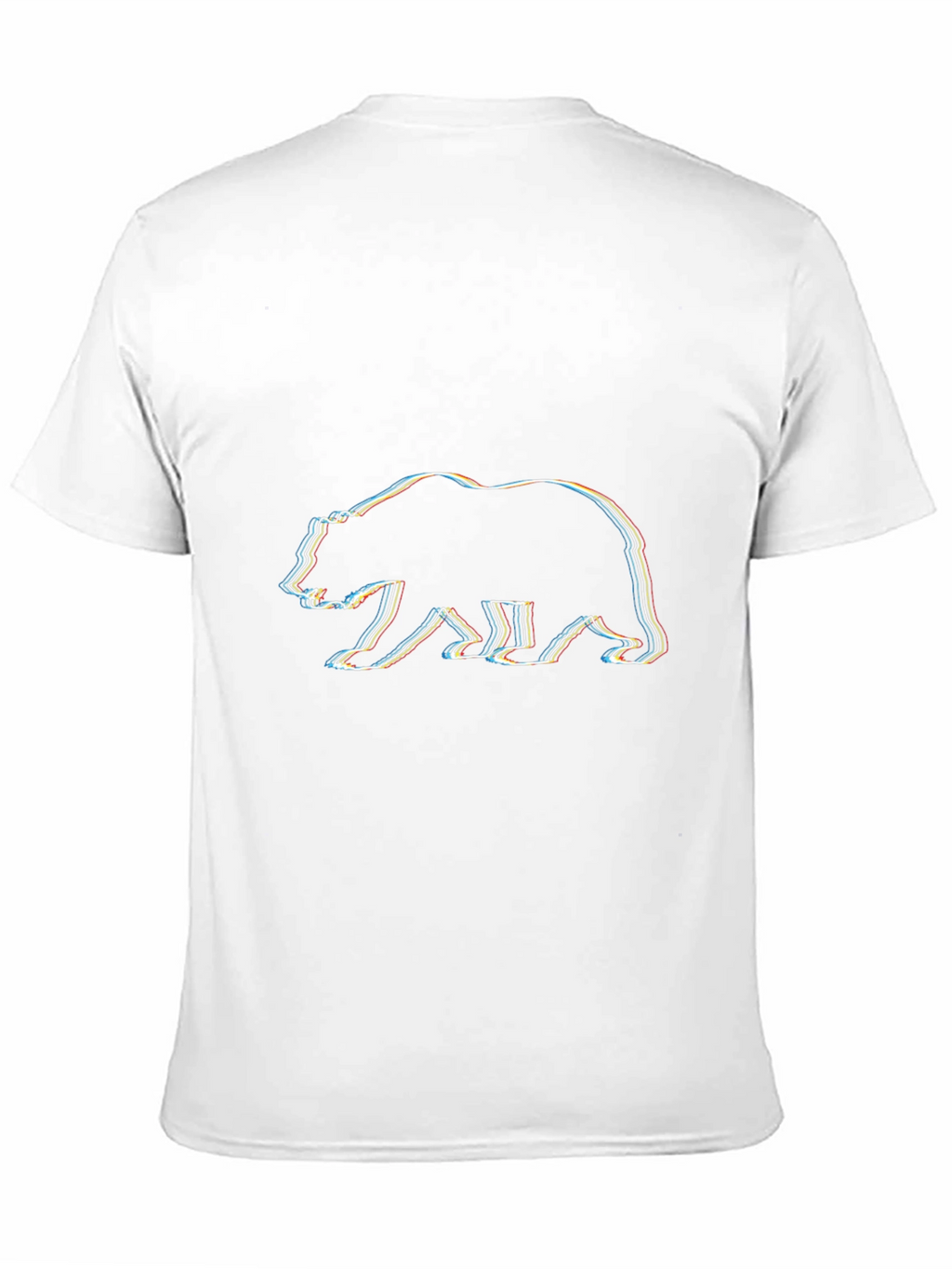 Bear Outline Graphic Tee - Casual Style