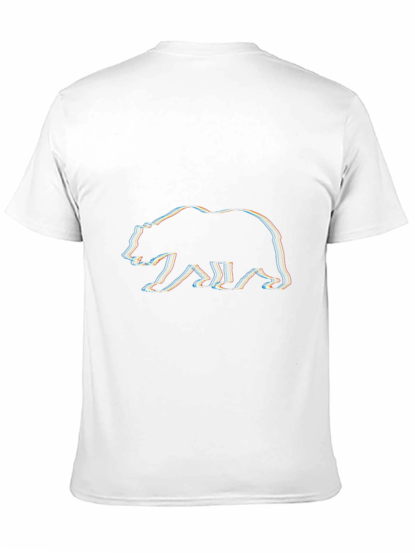 Bear Outline Graphic Tee - Casual Style
