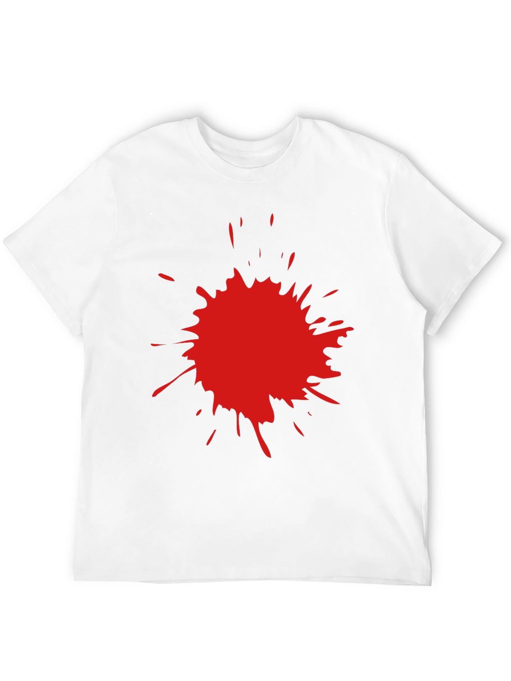 Black T-Shirt with Red Splatter Graphic