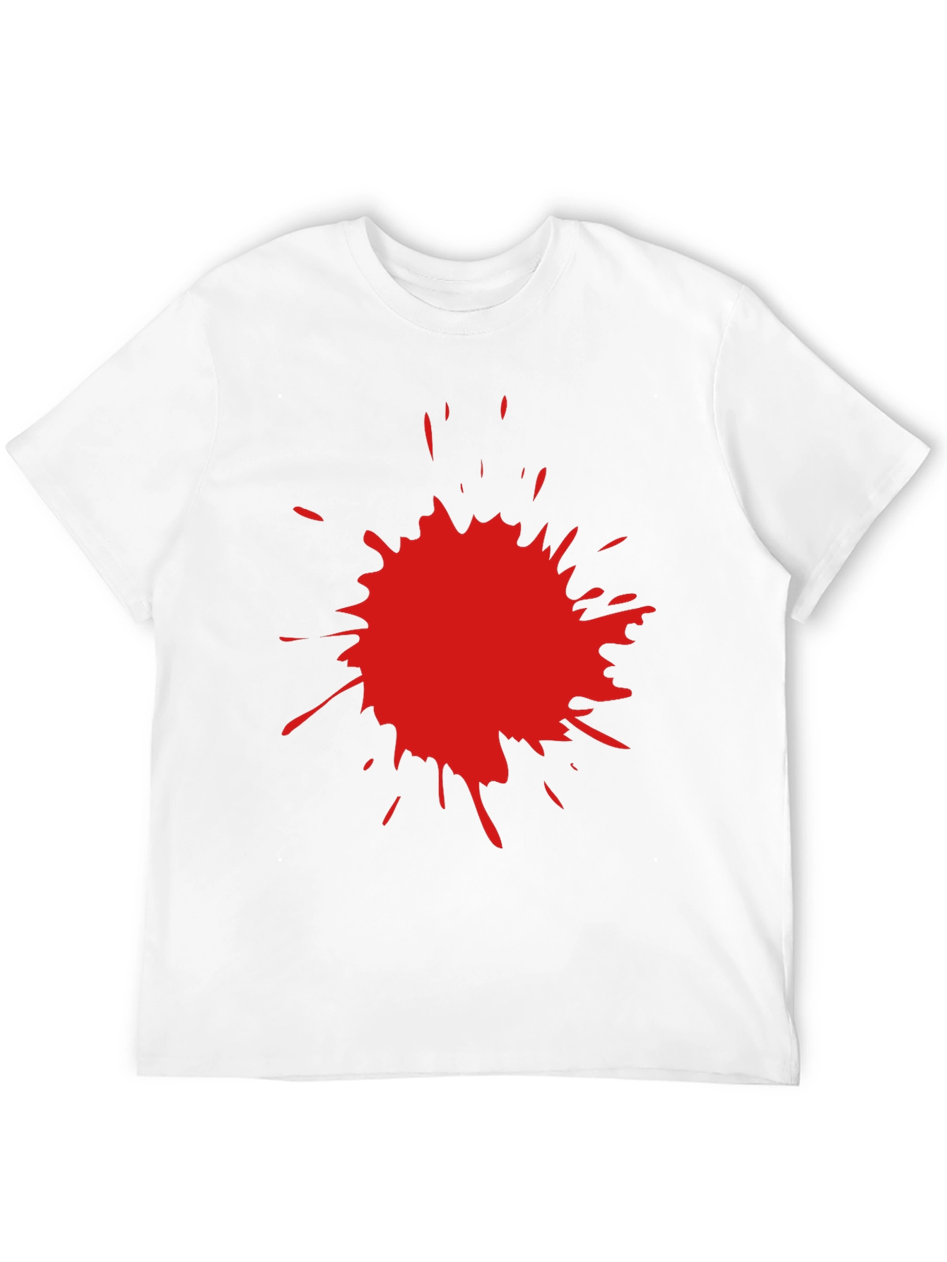 Black T-Shirt with Red Splatter Graphic