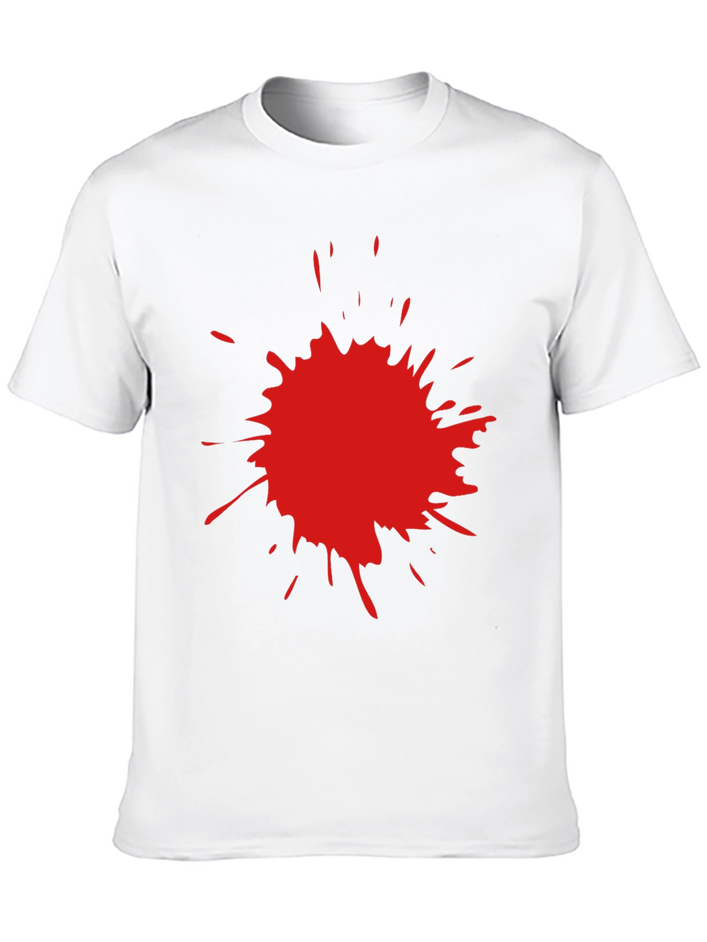 Black T-Shirt with Red Splatter Graphic