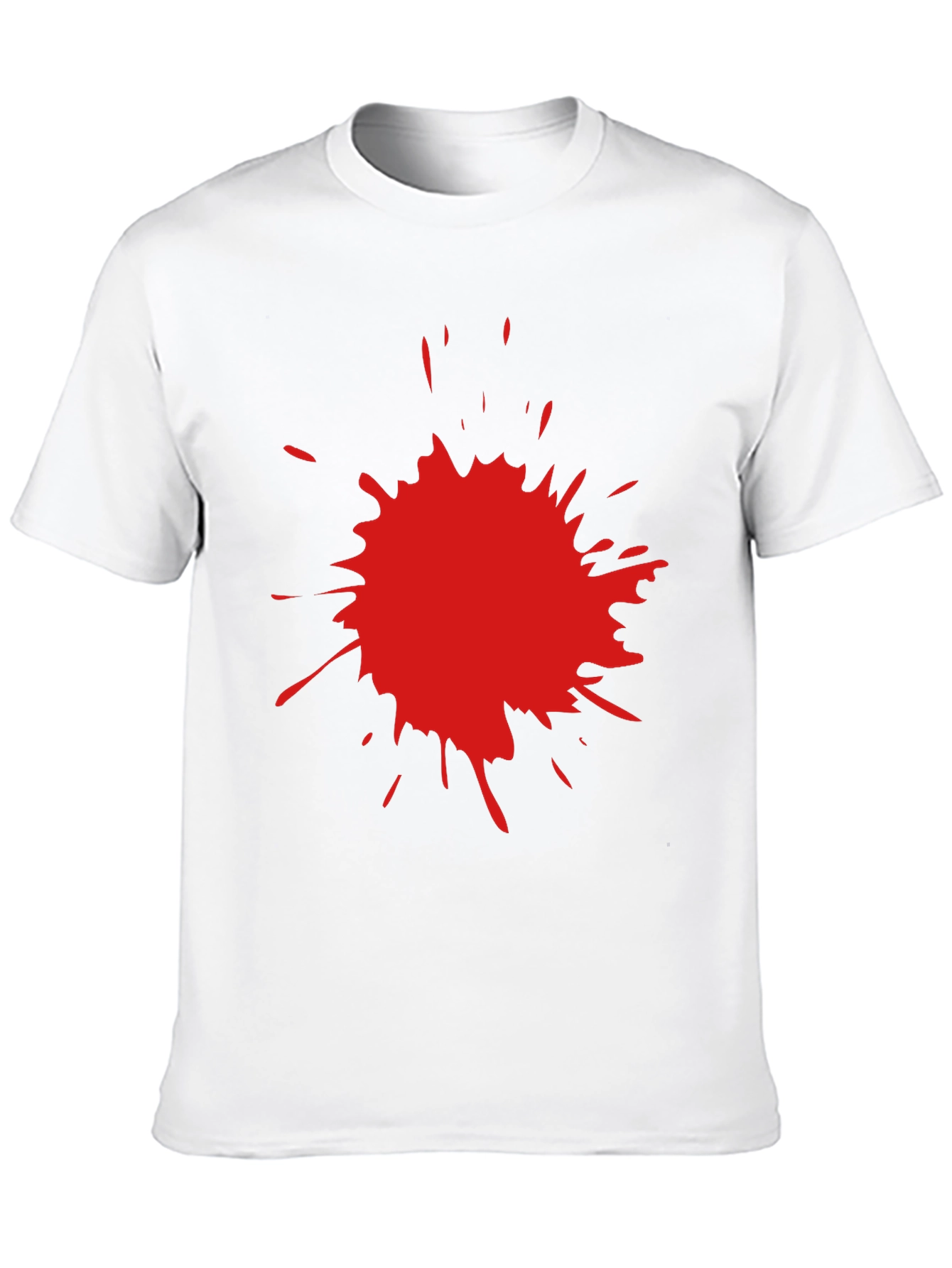 Black T-Shirt with Red Splatter Graphic